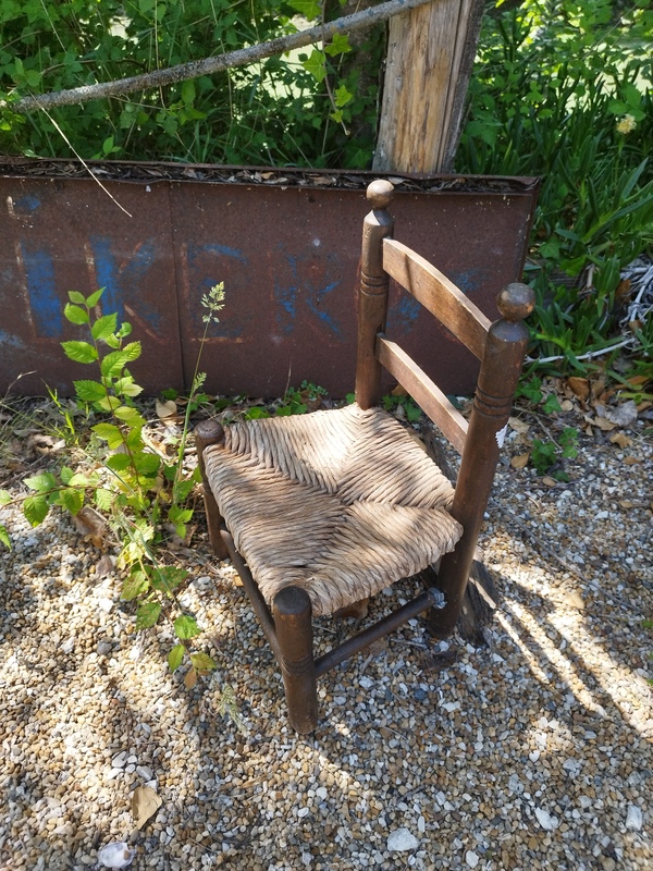 Children's straw chair