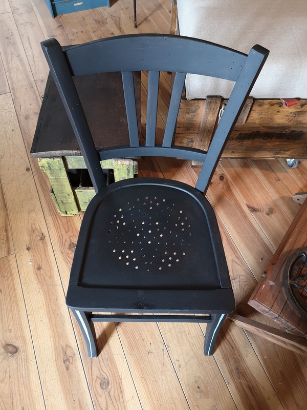 Stella chair painted in matt black