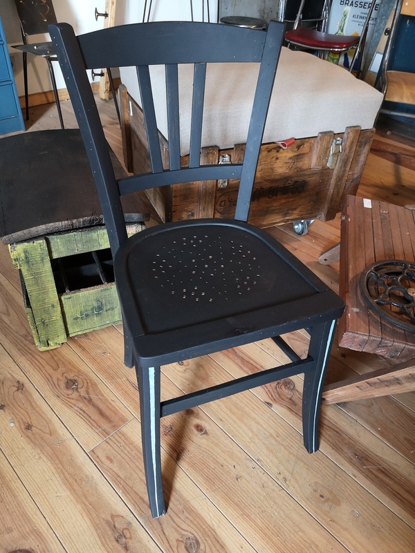 Stella chair painted in matt black