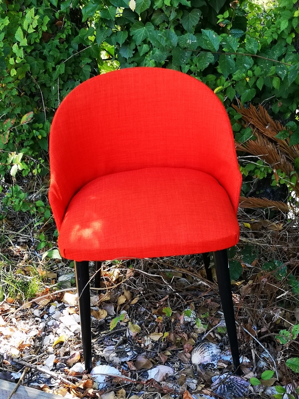 Small armchair with compass feet