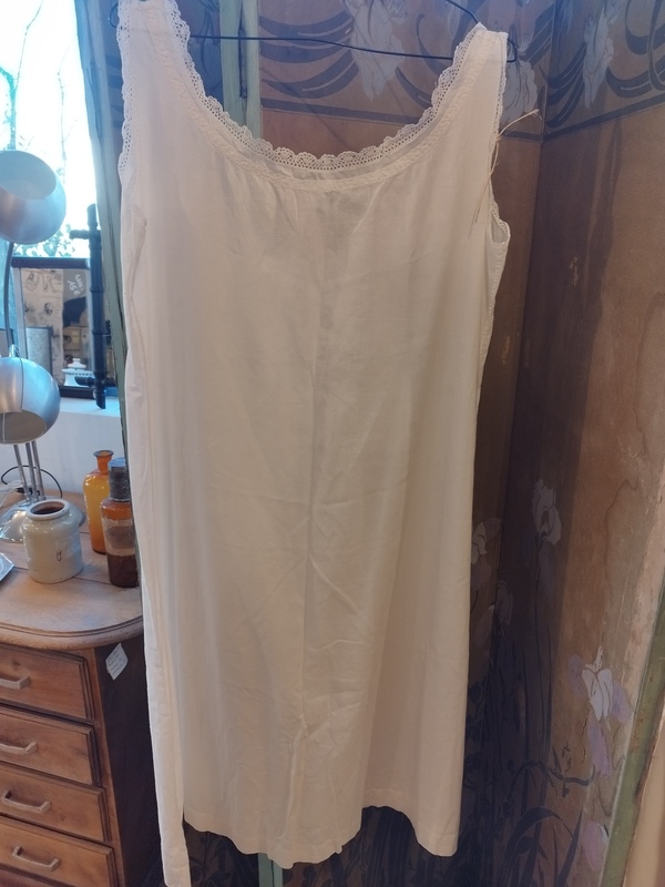 old linen cotton nightgown 20th century