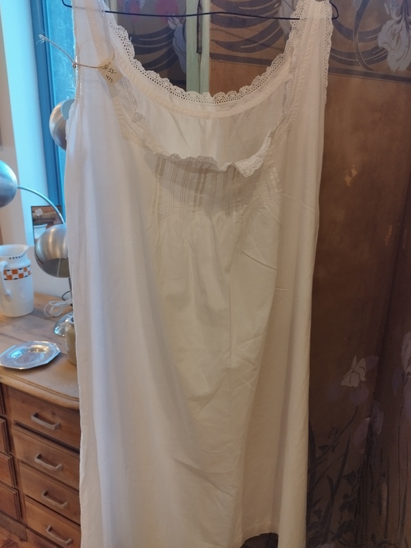old linen cotton nightgown 20th century