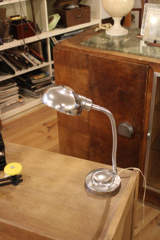 Chrome space age design lamp