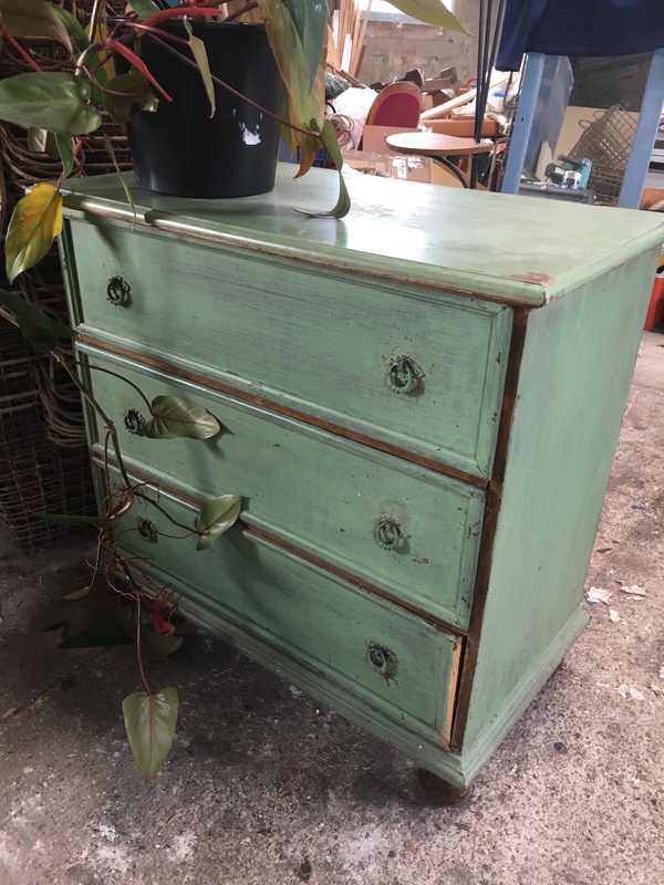 Old patinated chest of drawers