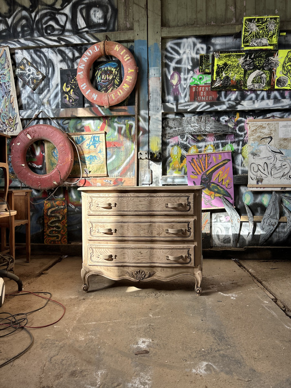 20th century antique chest of drawers, refurbished