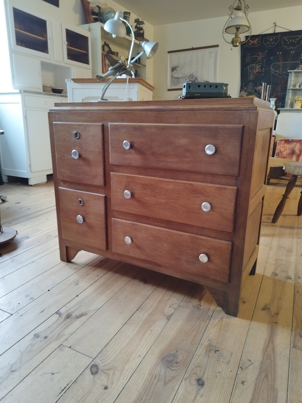 Original 50s design chest of drawers