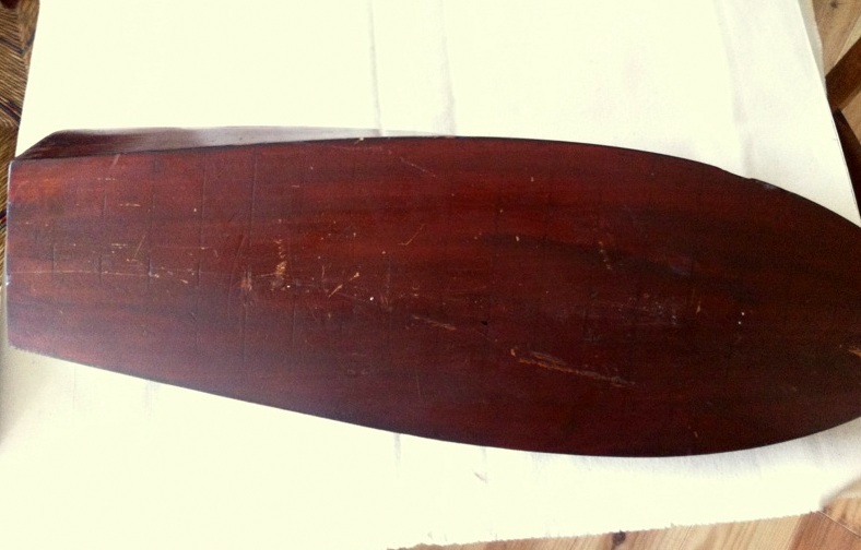 Mahogany boat hull
