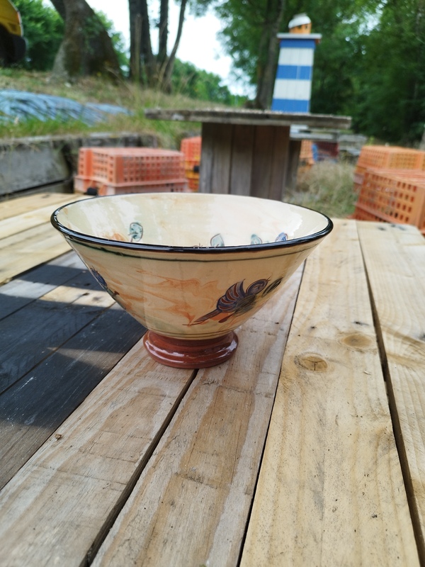 Vintage signed fruit bowl