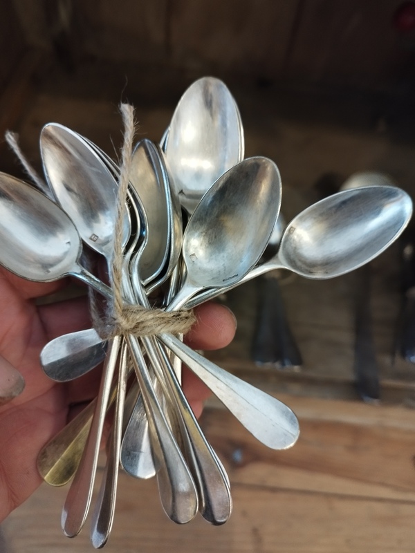 Antique silver cutlery