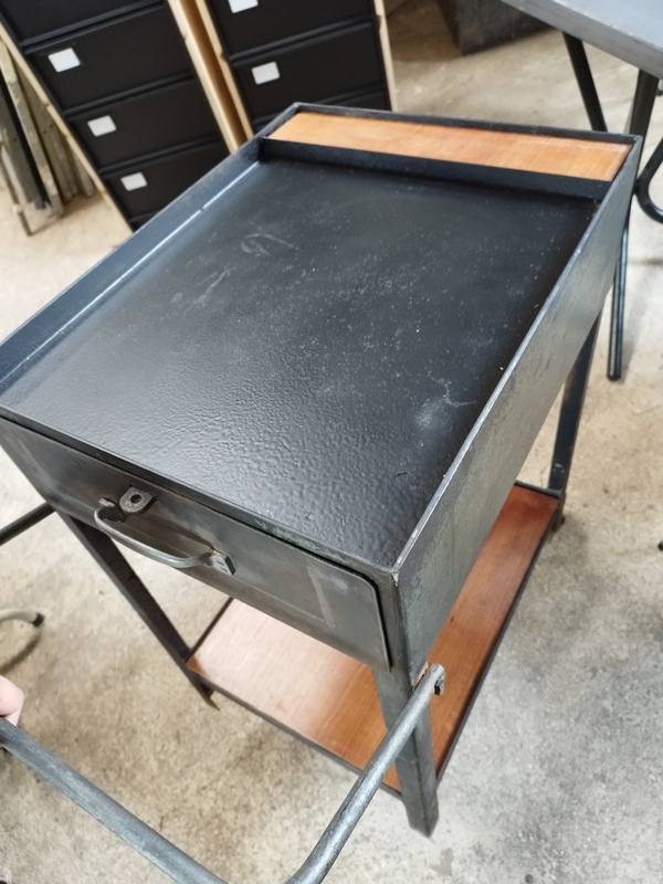 Industrial metal workshop trolley