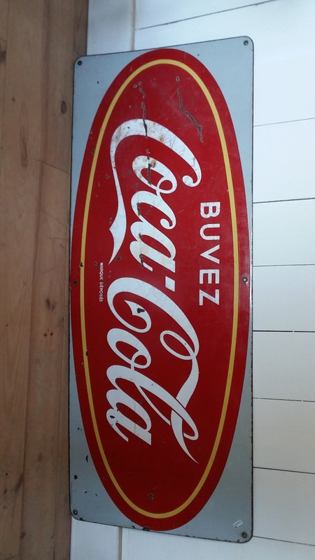 Plaque émaillée années 50 Coca Cola 
