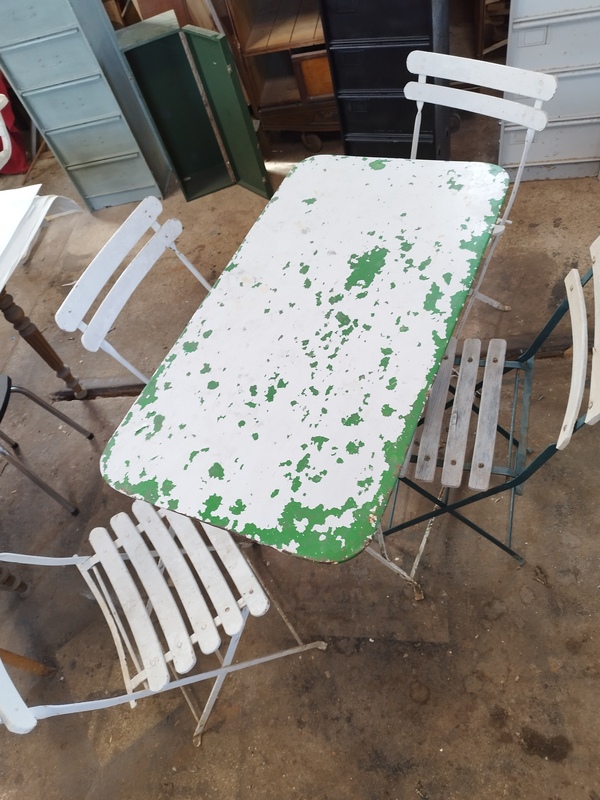 Old garden furniture set