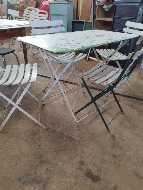Old garden furniture set