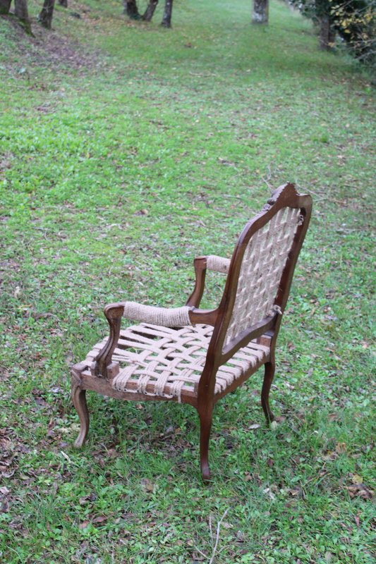 Old rope armchair