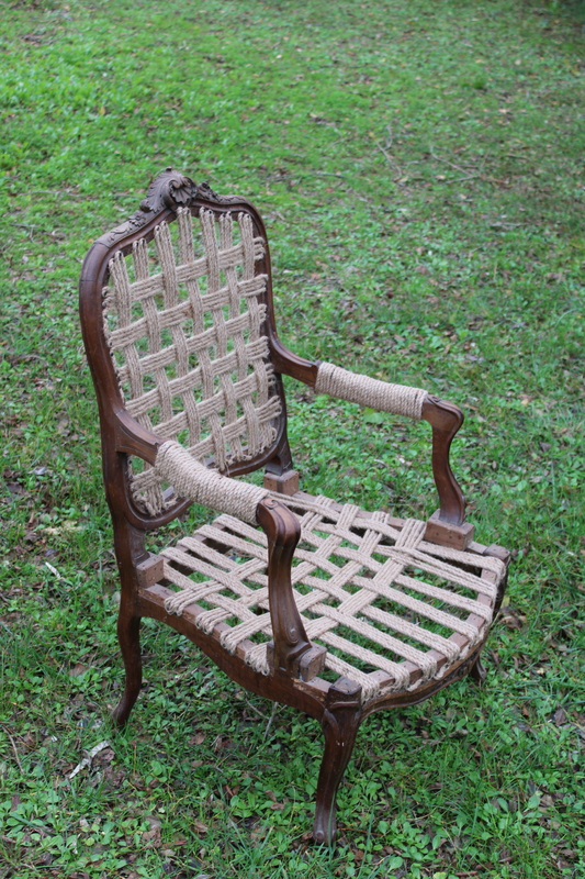 Old rope armchair