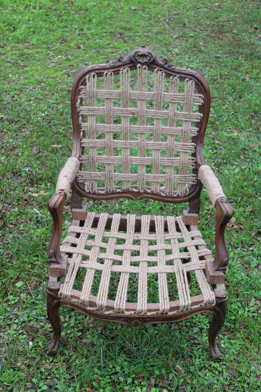 Old rope armchair