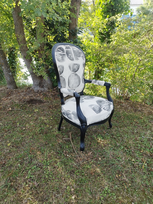 Restored old armchair