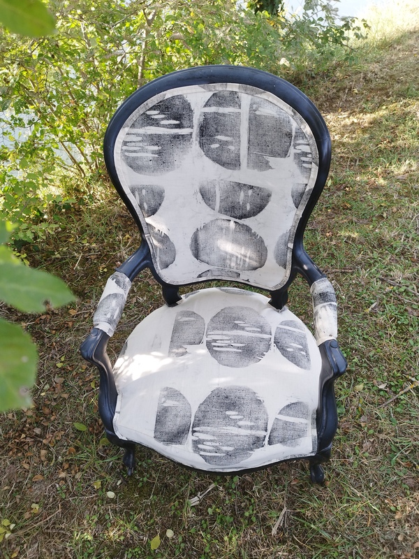 Restored old armchair