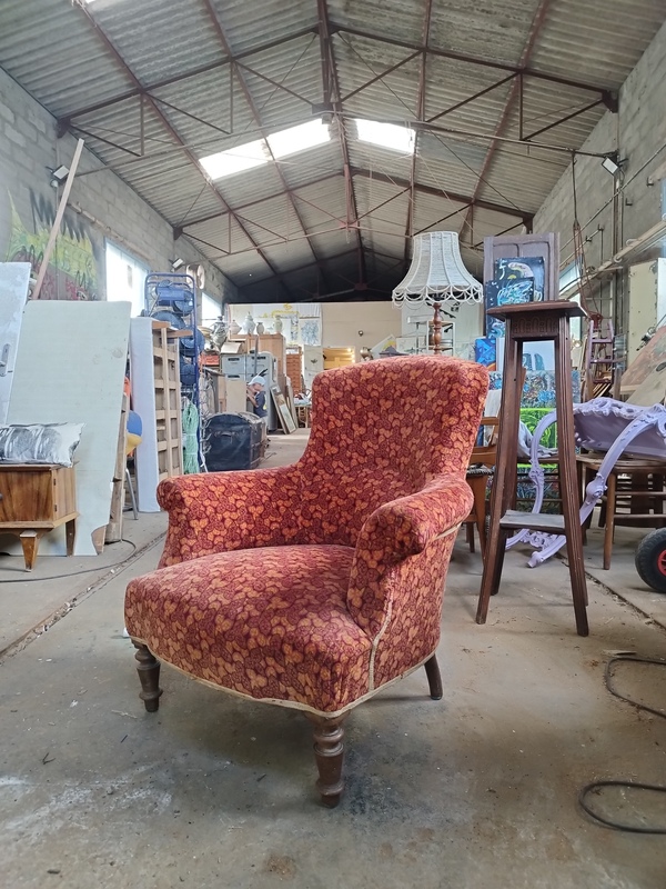 Antique 20th century bergère armchair 