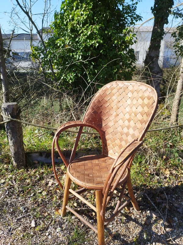 Chestnut armchair art pop 1950 