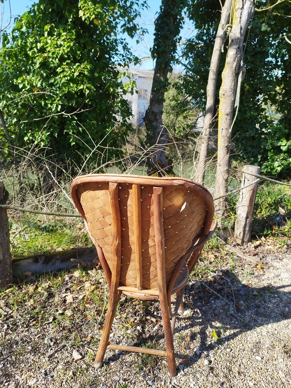 Chestnut armchair art pop 1950 