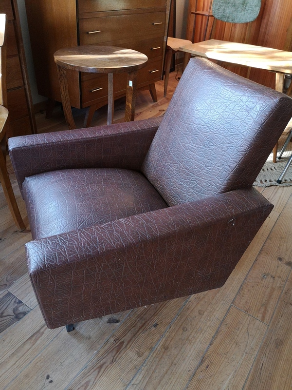 70s leatherette armchair