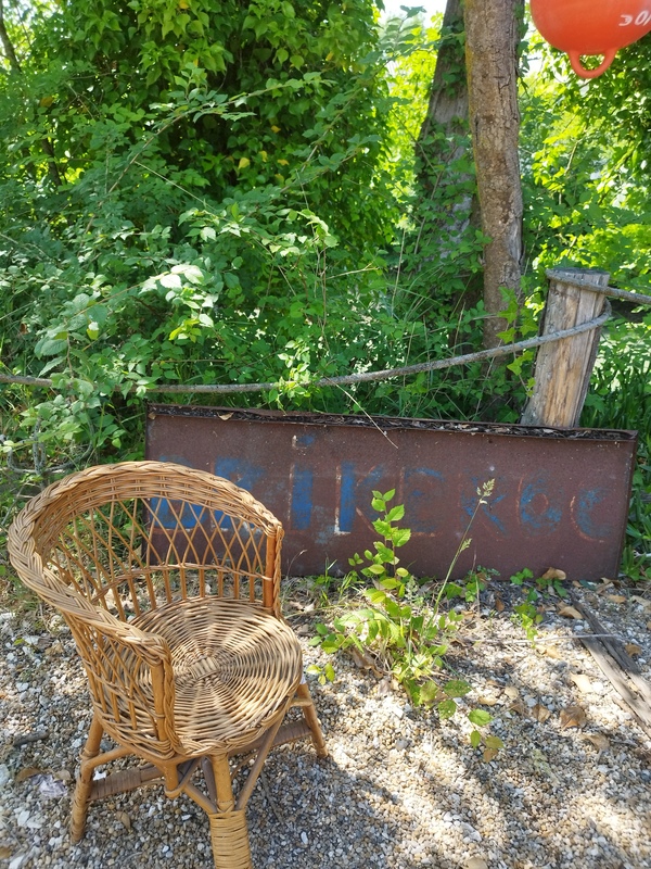 70s rattan children's armchair