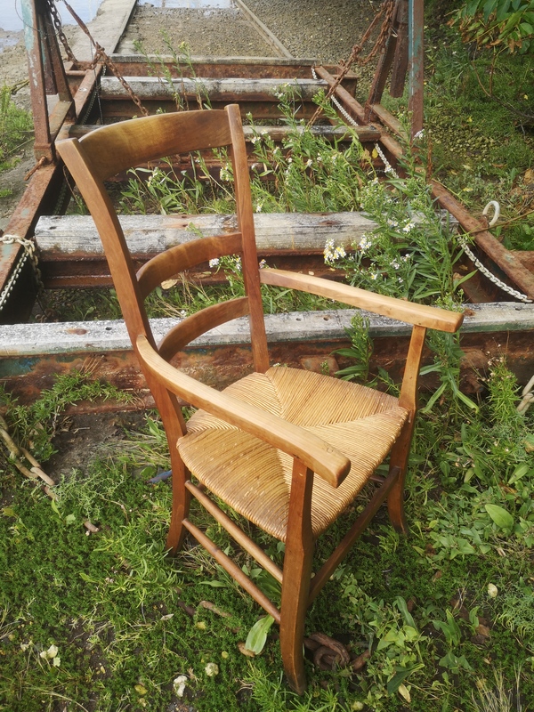 Charentais rustic straw armchair