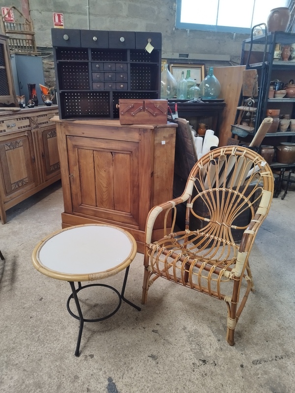 Vintage rattan armchair