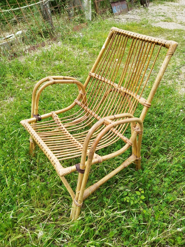 Vintage rattan armchair 