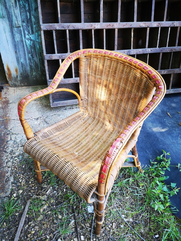 Rattan armchair