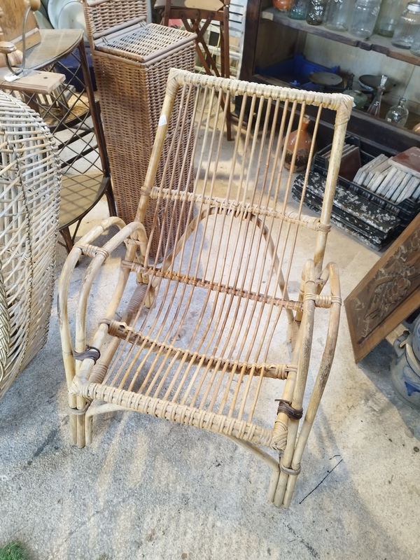 Vintage rattan armchair 