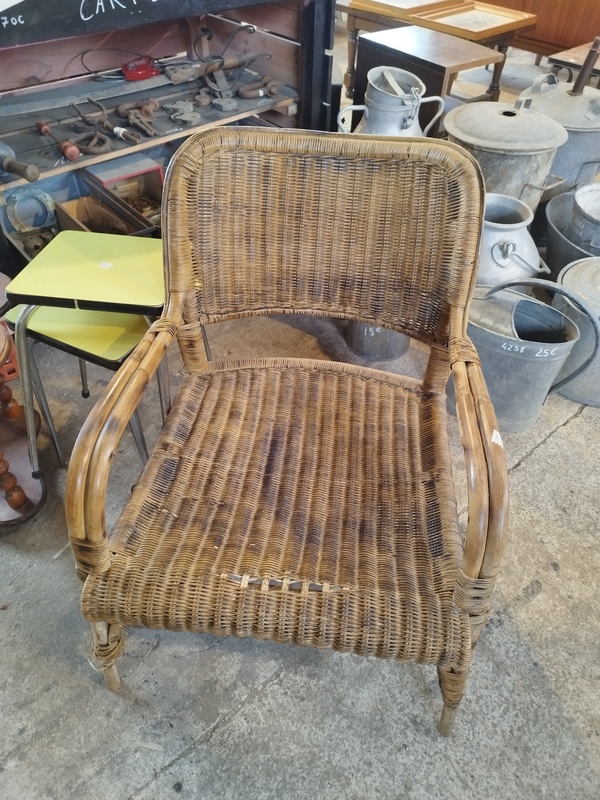 Vintage rattan armchair