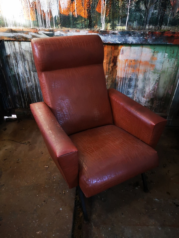 Vintage skai armchair