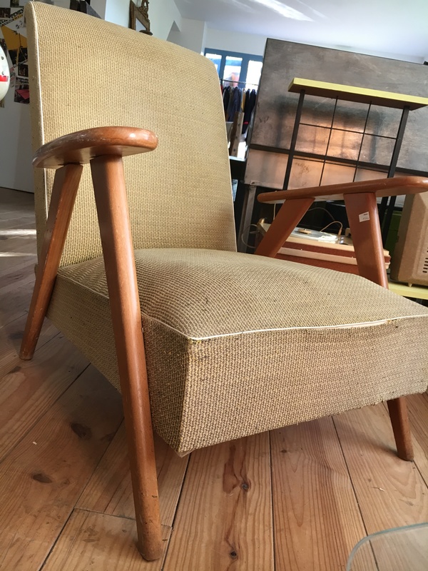 Vintage fabric armchair