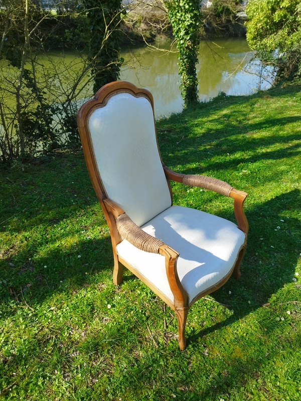 Refurbished Voltaire armchair 