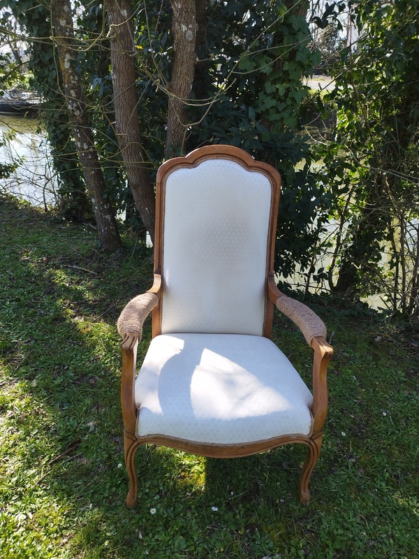 Refurbished Voltaire armchair 