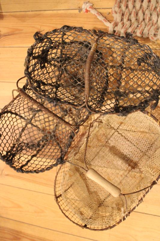 Fishing baskets on foot