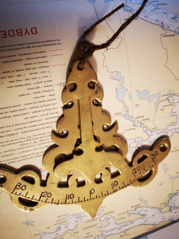 Brass gitometer or inclinometer