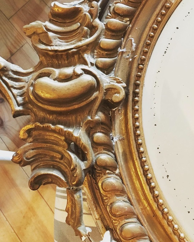 Large oval gold mirror 41.34 inch