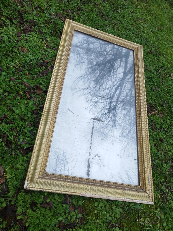 Large Louis Philippe gilded mirror