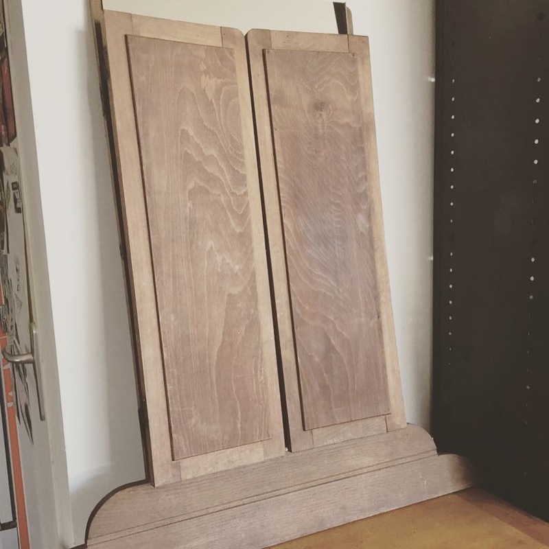 Large restored 1950s triptych