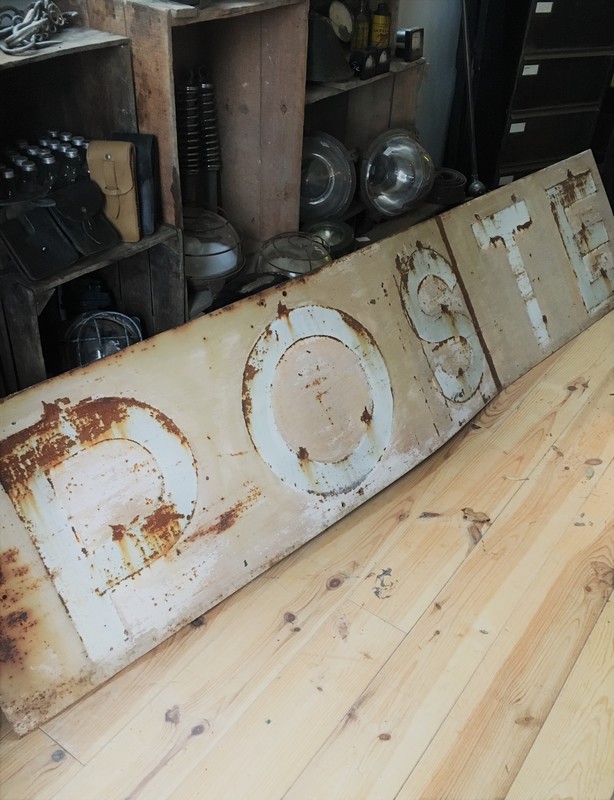 Large SNCF POSTE plate