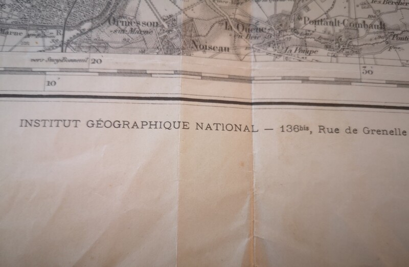 Chartier engraving map of Paris VII 1943