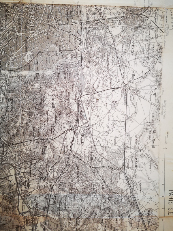 Chartier engraving map of Paris VII 1943