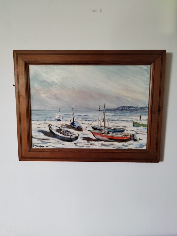 Marine oil on cardboard