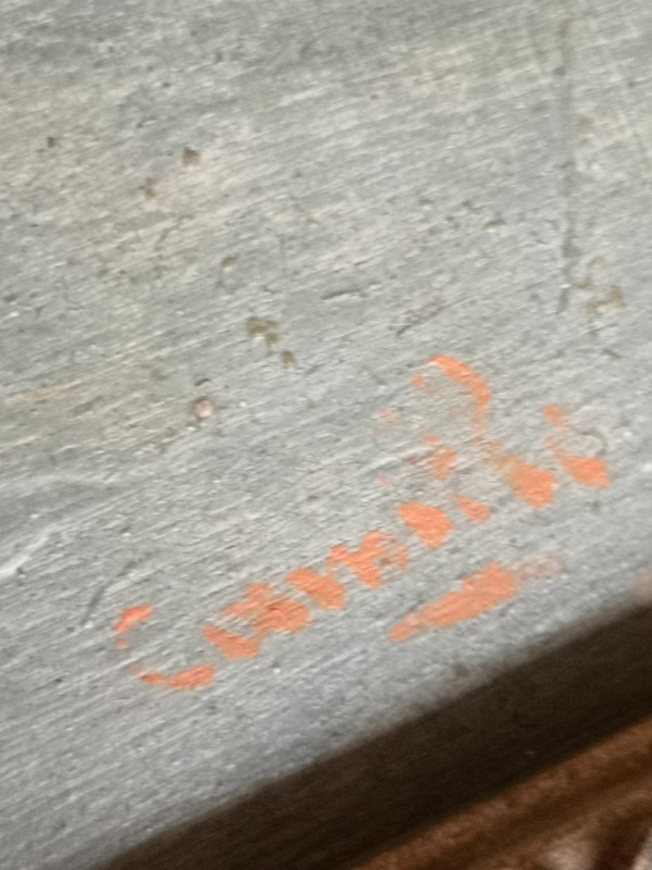 Oil on wood old frame early twentieth