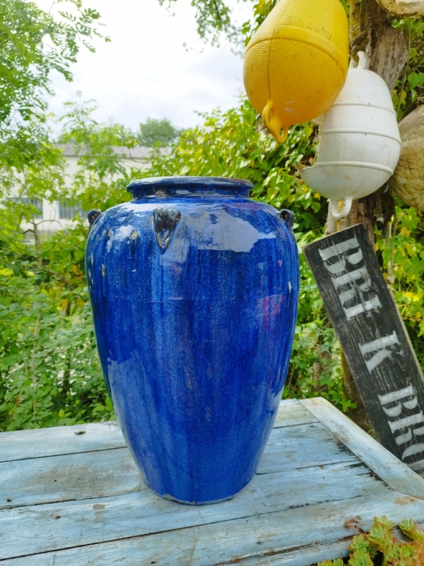 Cobalt blue garden jar