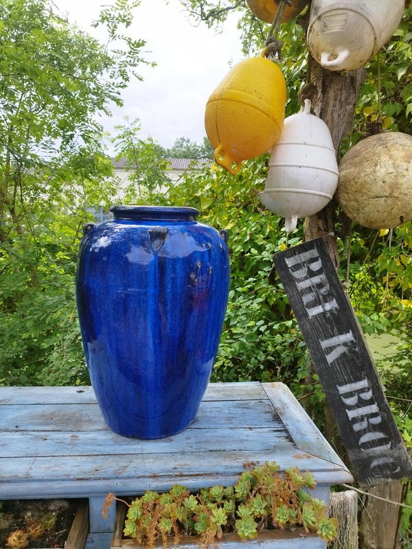 Cobalt blue garden jar