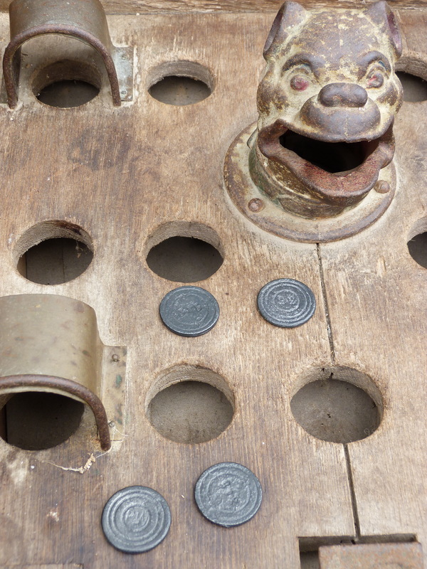 Set of the dog head frog and 4 tokens